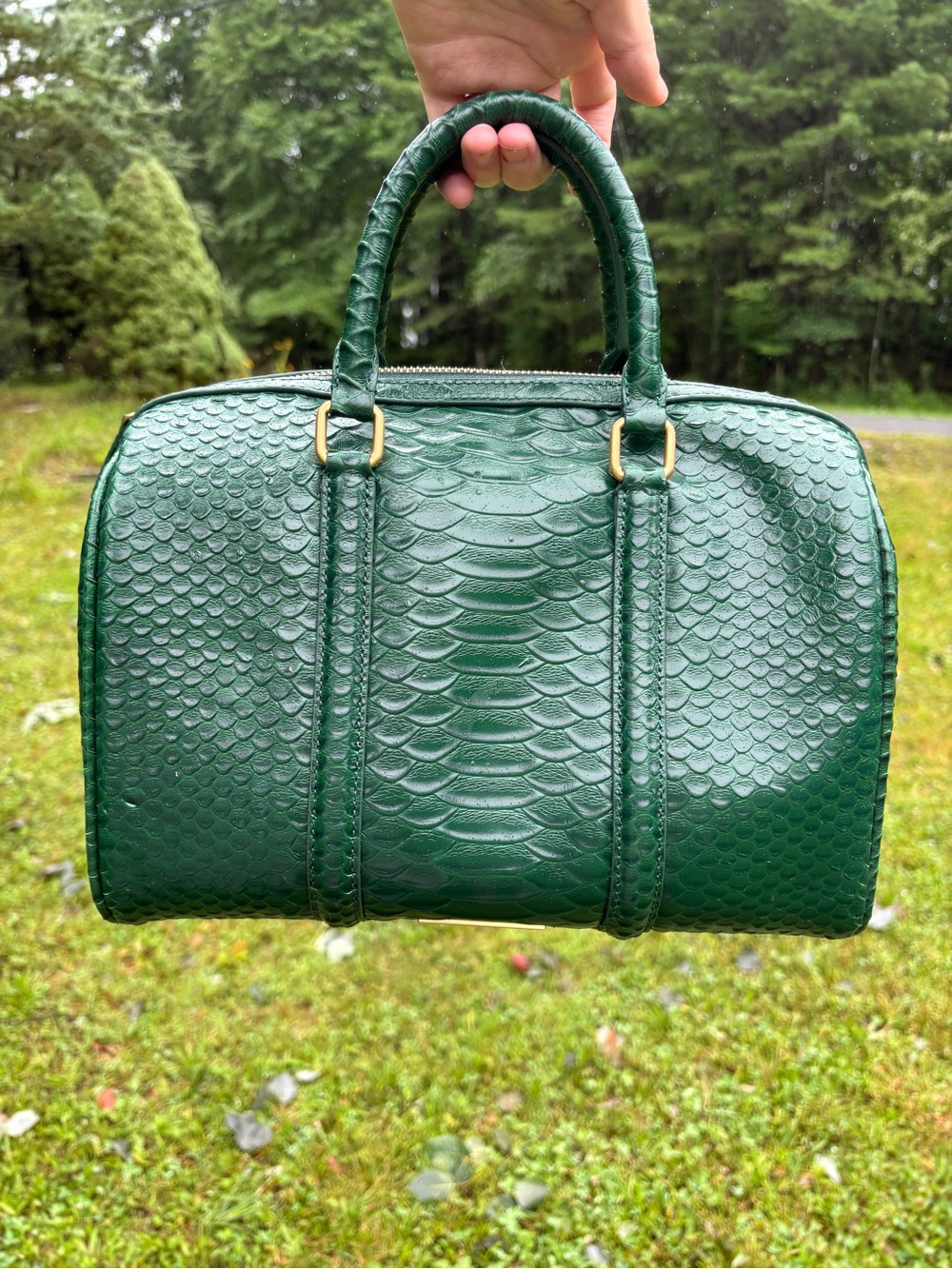 Kurt Geiger London Kensington Snake Embossed Boston Bag - Picture 17 of 17